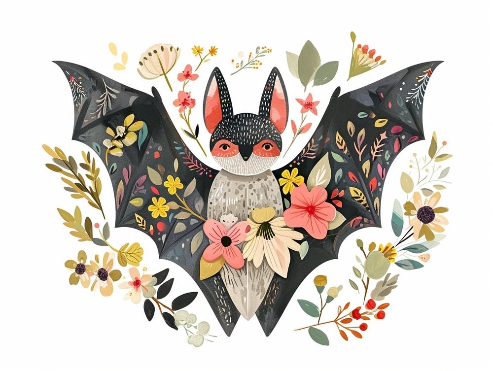 Petite Chauve-Souris Florale 1