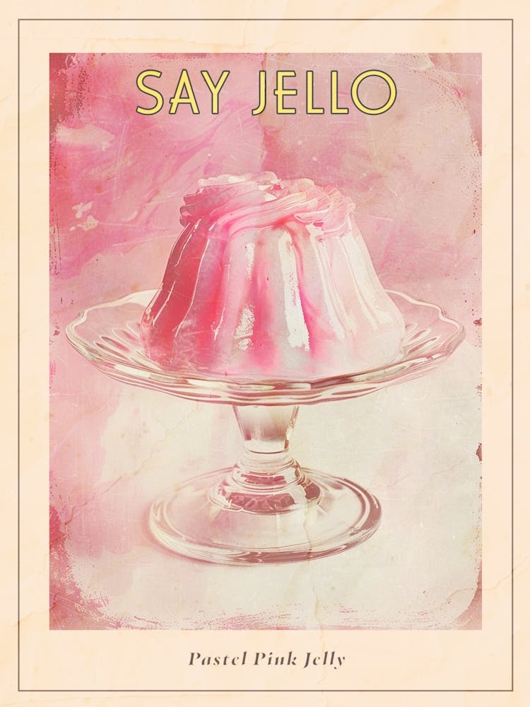 Pastel Pink Jelly Retro Collage 2 Poster