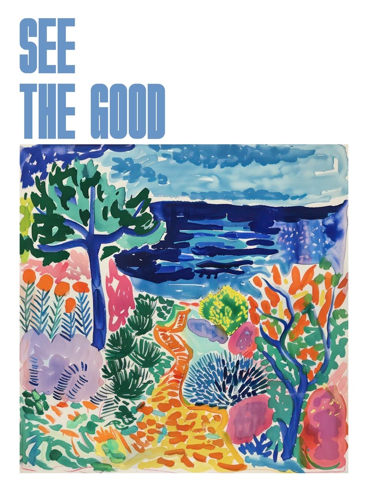 See The Good Poster Coastal Vista Matisse Style 2