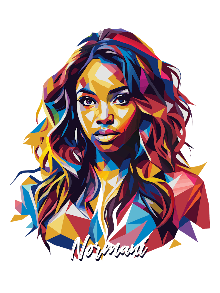 Normani 03 Porträt Musik-Ikone-Stil WPAP Pop Art