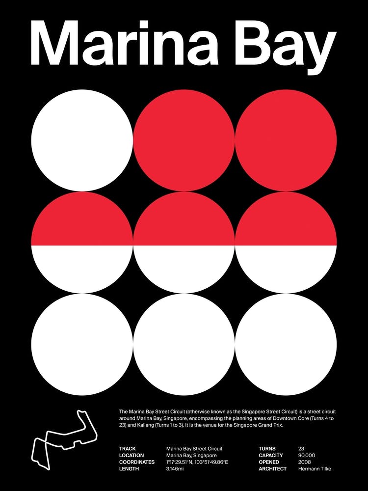 Mid Century Dark Marina Bay F1