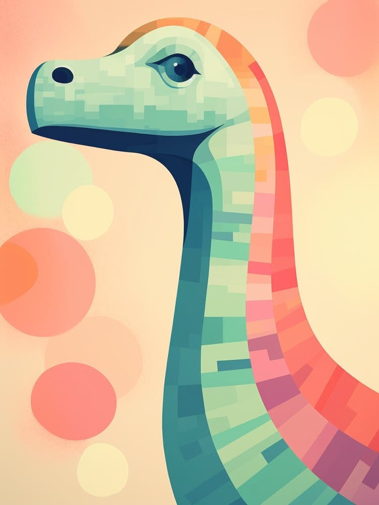 Colourful Dinosaur Brachiosaurus 1