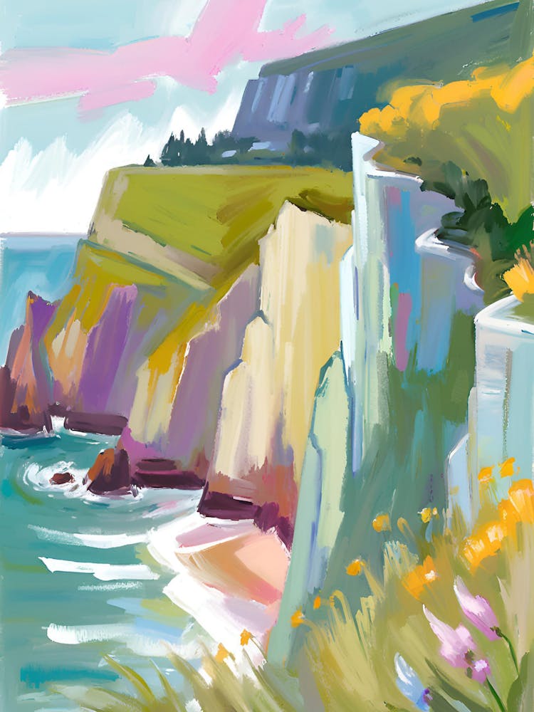 Cliffs And Flowers 1