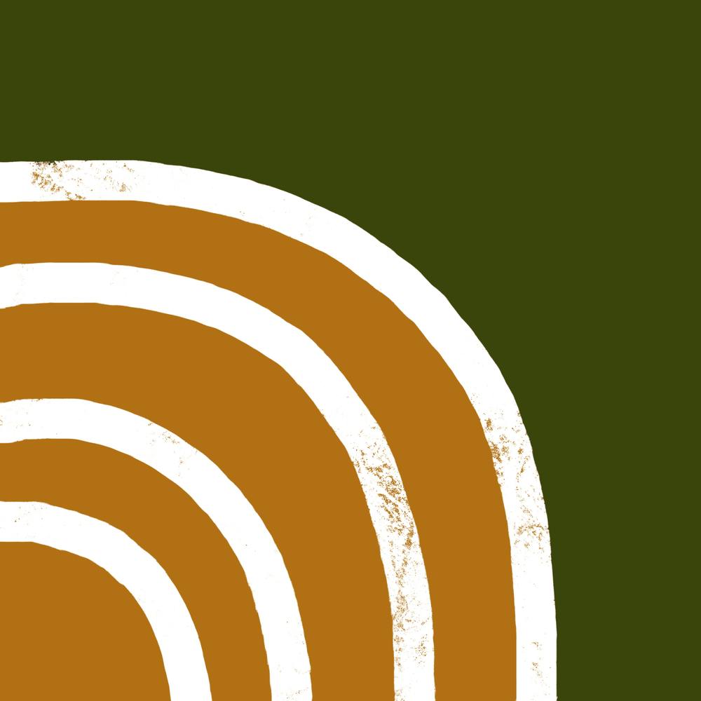 Arc-en-ciel Minimaliste avec Jaune et Vert