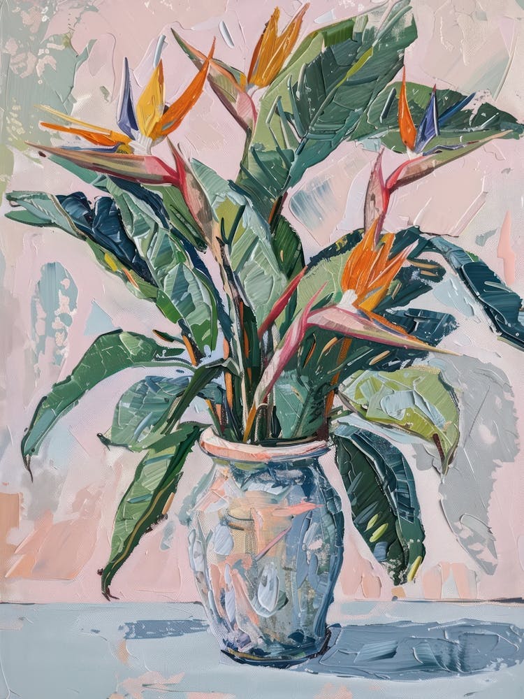 A World Of Flowers Bird Of Paradise 2 Painting