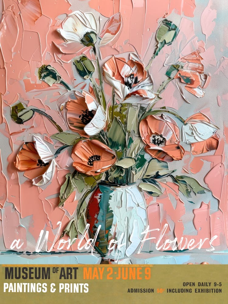 A World Of Flowers, Van Gogh Exhibition Poppy 1