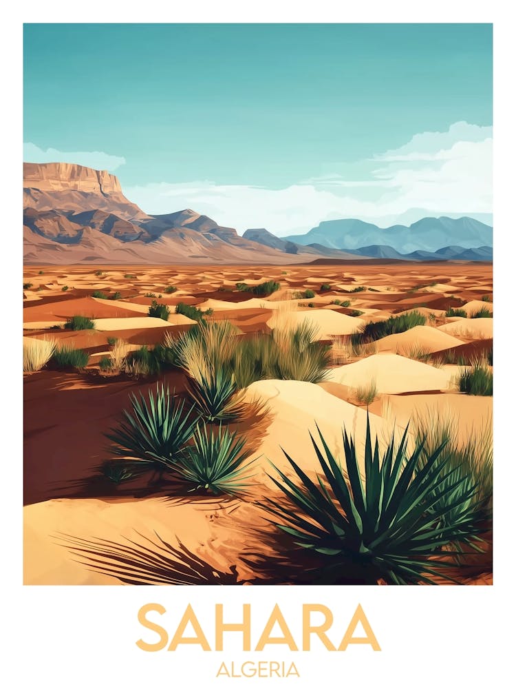 Affiche de voyage Sahara