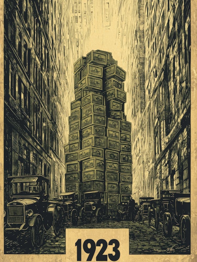 Aihrgdesign A Vintage Historical Poster Symbolizing The 1923 6