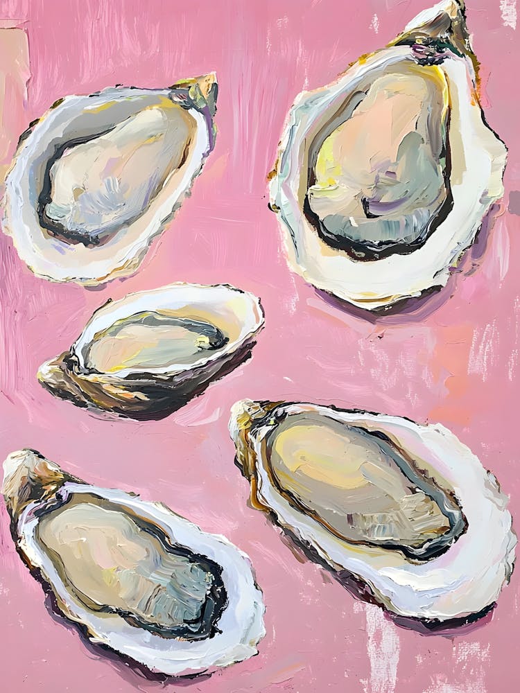 Oysters On Pink 1