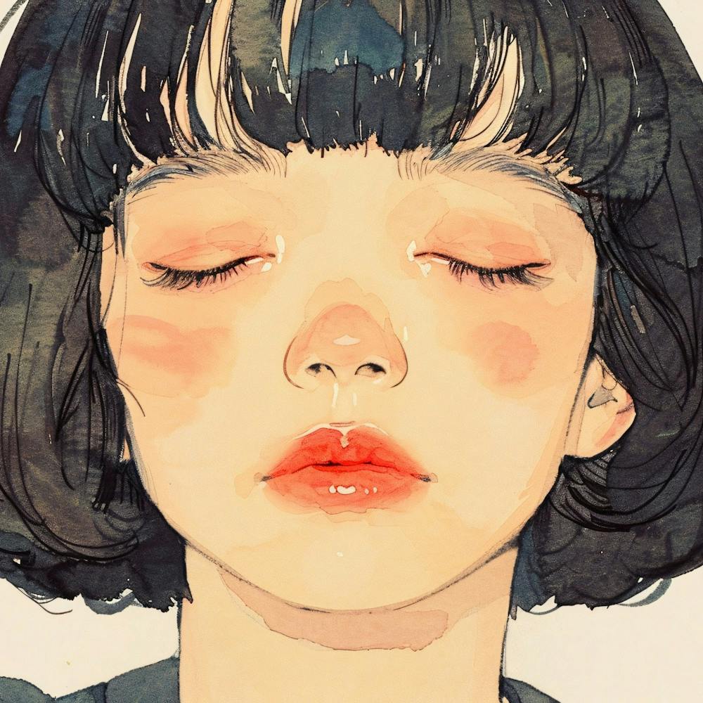 Watercolor Of A Girl 1