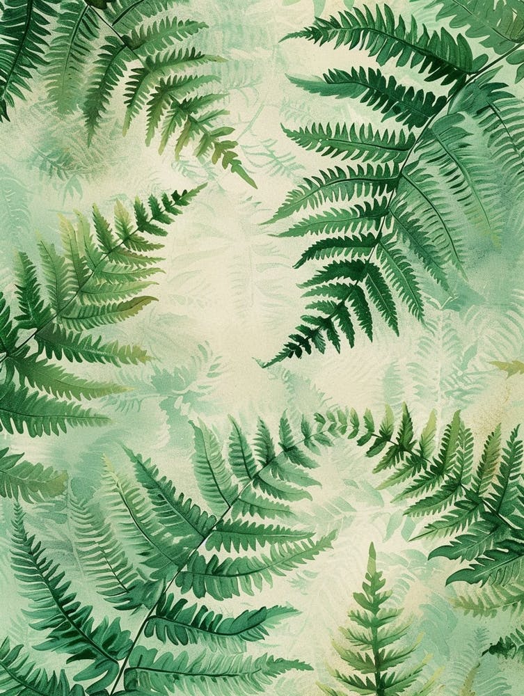 Pattern Poster Japanese Painted Fern 3