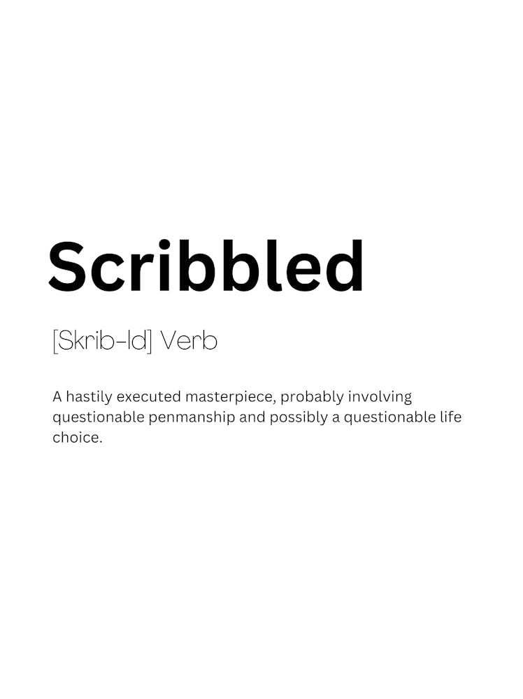 Scribbled Definition Meaning