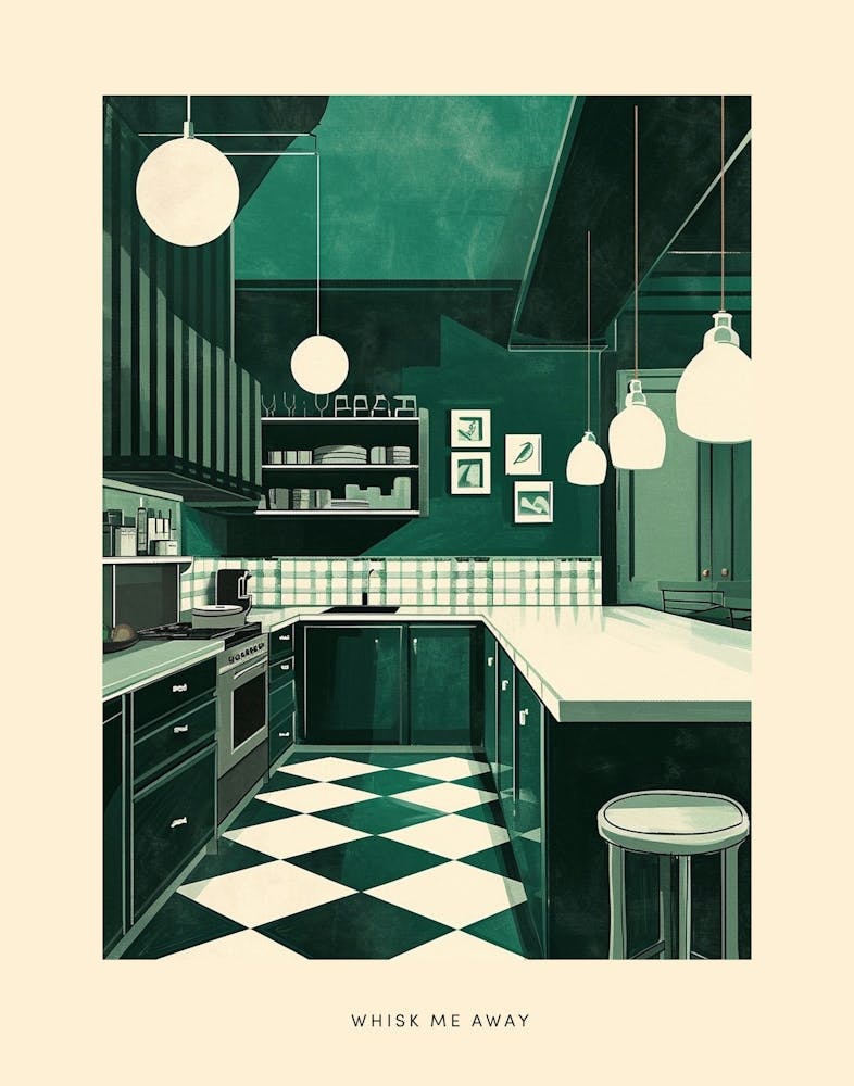 Whisk Me Away Art Deco Poster