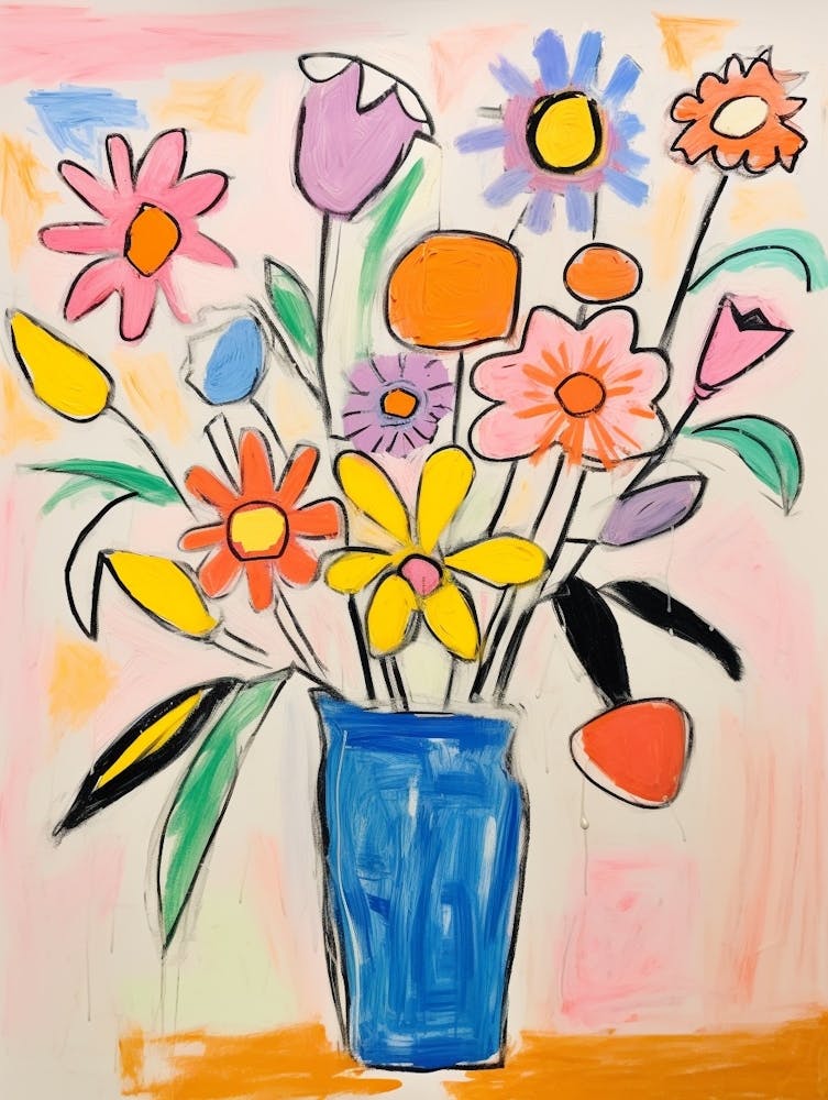 Flower Painting Fauvist Style Black Eyed Susan 2