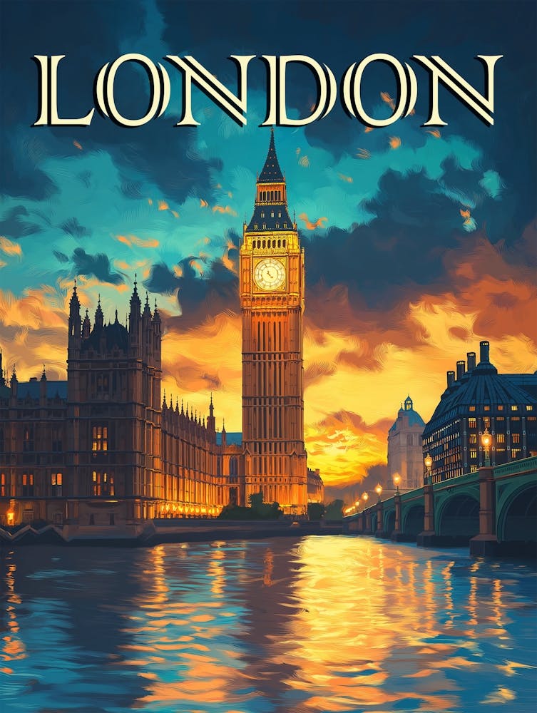 Big Ben, London Travel Poster