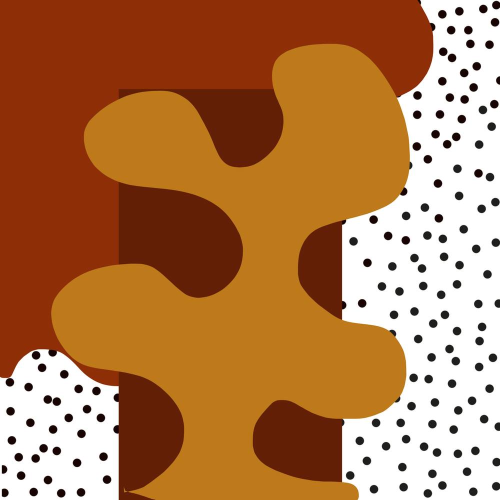 Matisse Inspired Abstract with Polka Dots
