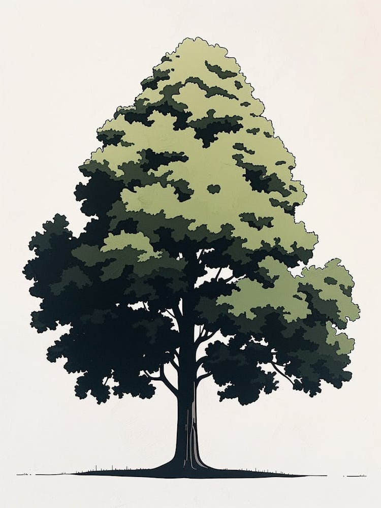 Sequoia Tree Pixel Illustration 1
