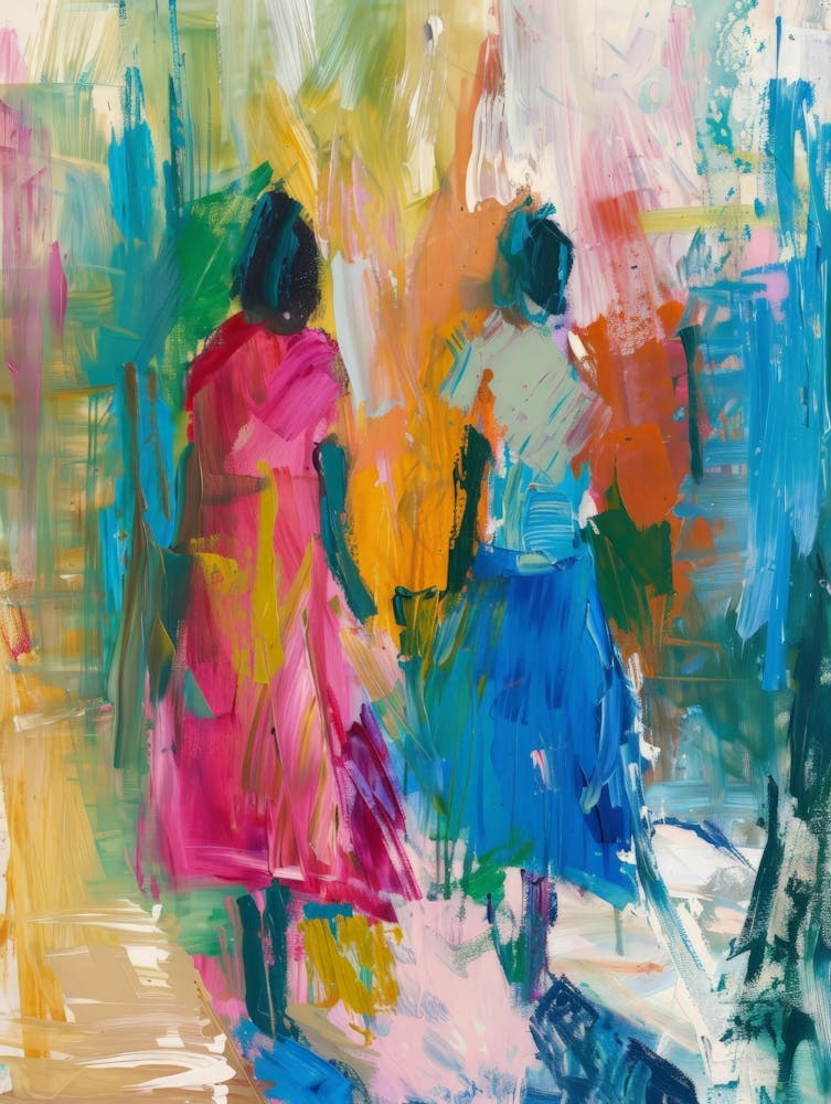 Two Women Walking 5