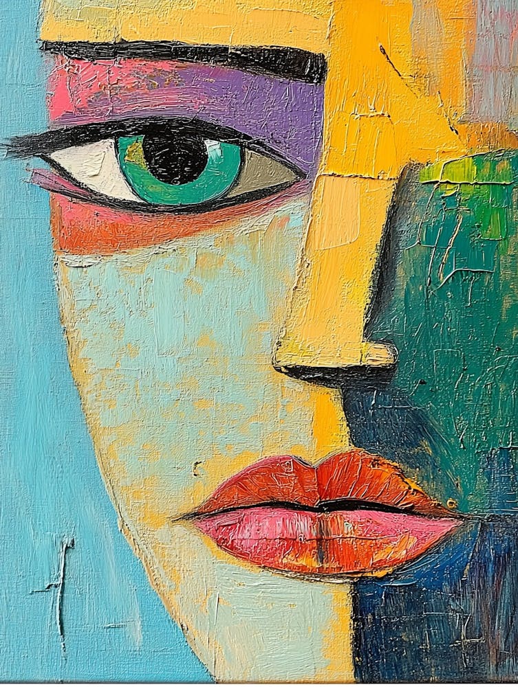 Abstract Of A Woman'S Face