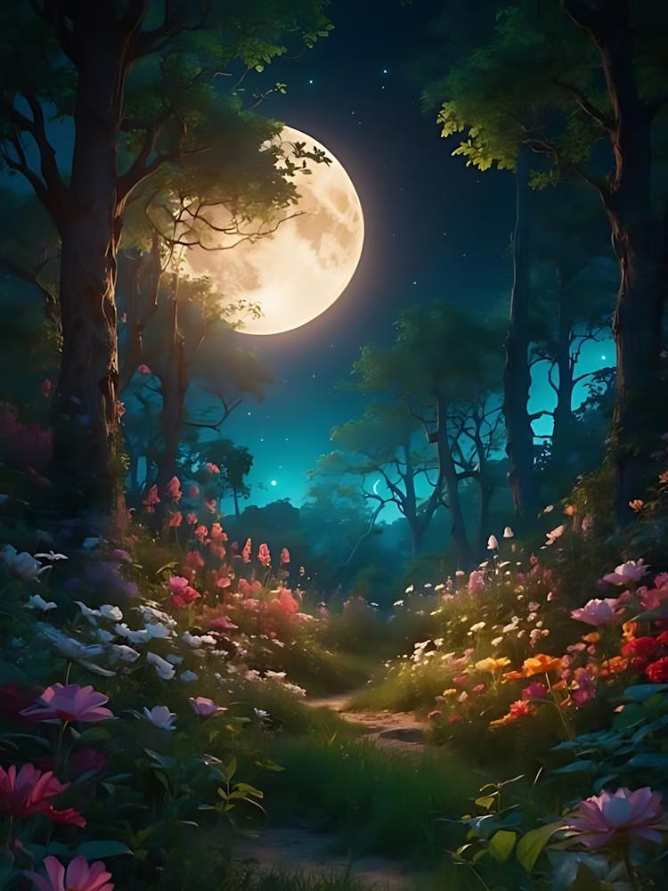 Full Moon In The Forest 2