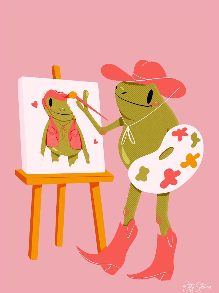 Cowboy-Frosch-Künstler