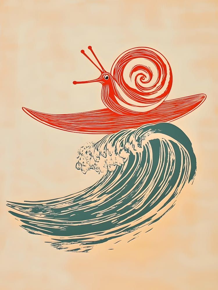Snail On A Surfboard