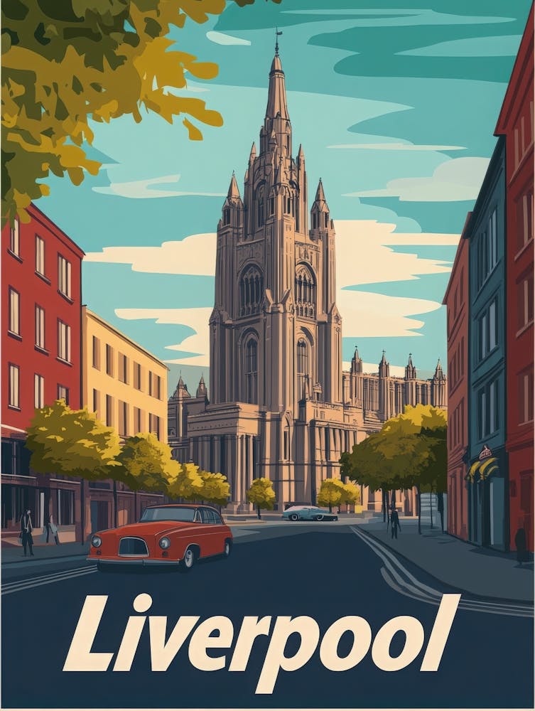 Aihrgdesign A Retro Travel Poster For Liverpool Featuring The Ea48d6b8 B6f0 4d58 9a32 5058fd28f6c9 3