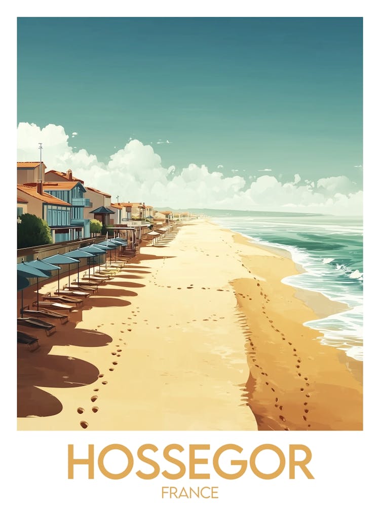 Affiche de voyage Hossegor