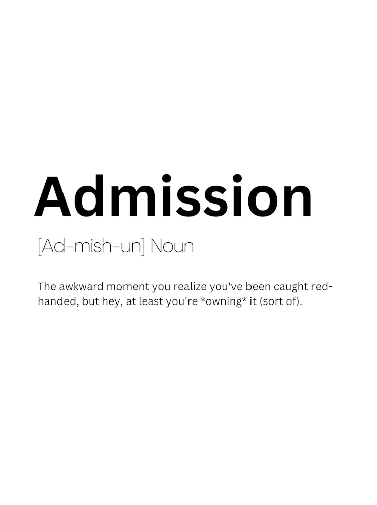 Admission Definition Meaning 1