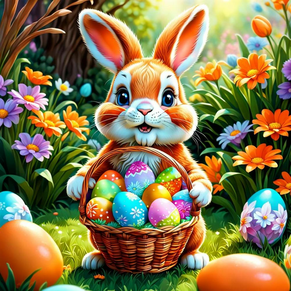 Easter Bunny With Basket 4