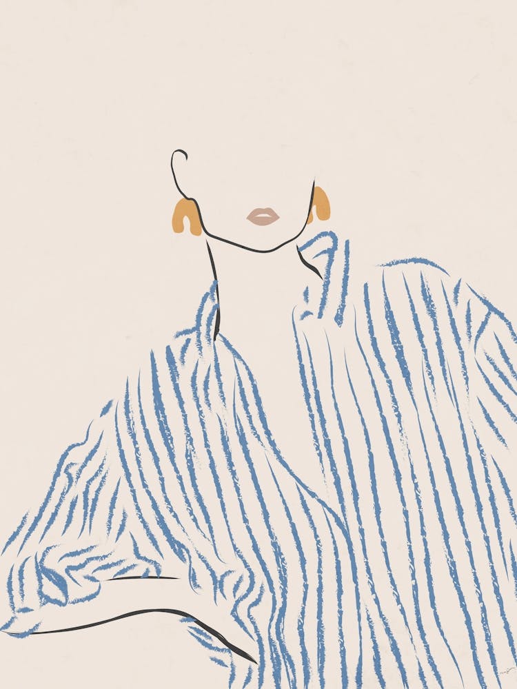 Woman In A Striped Shirt