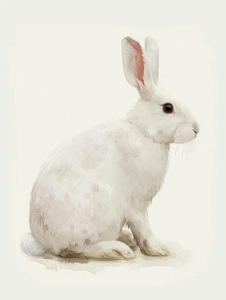 Florida White Rabbit Kids Illustration 2