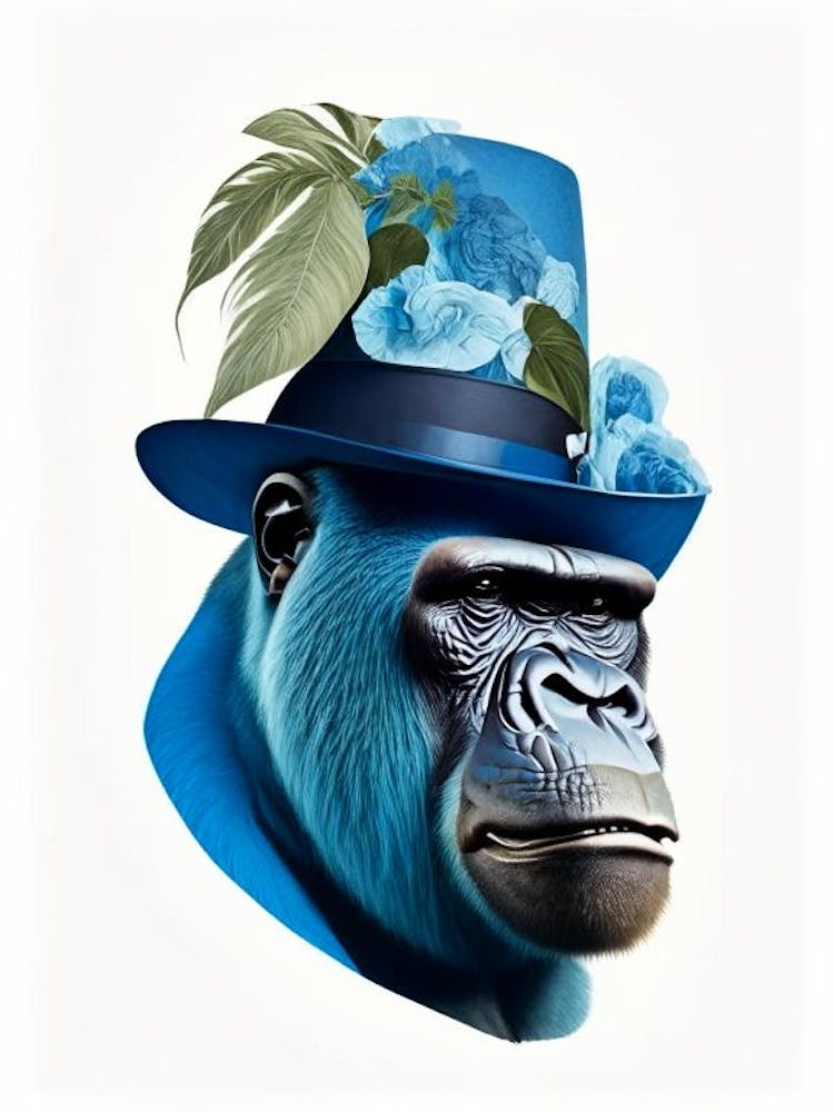 Gorilla In Bowler Hat Gorillas Decoupage 2