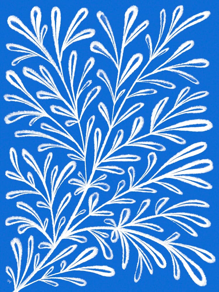 Blue White Plant