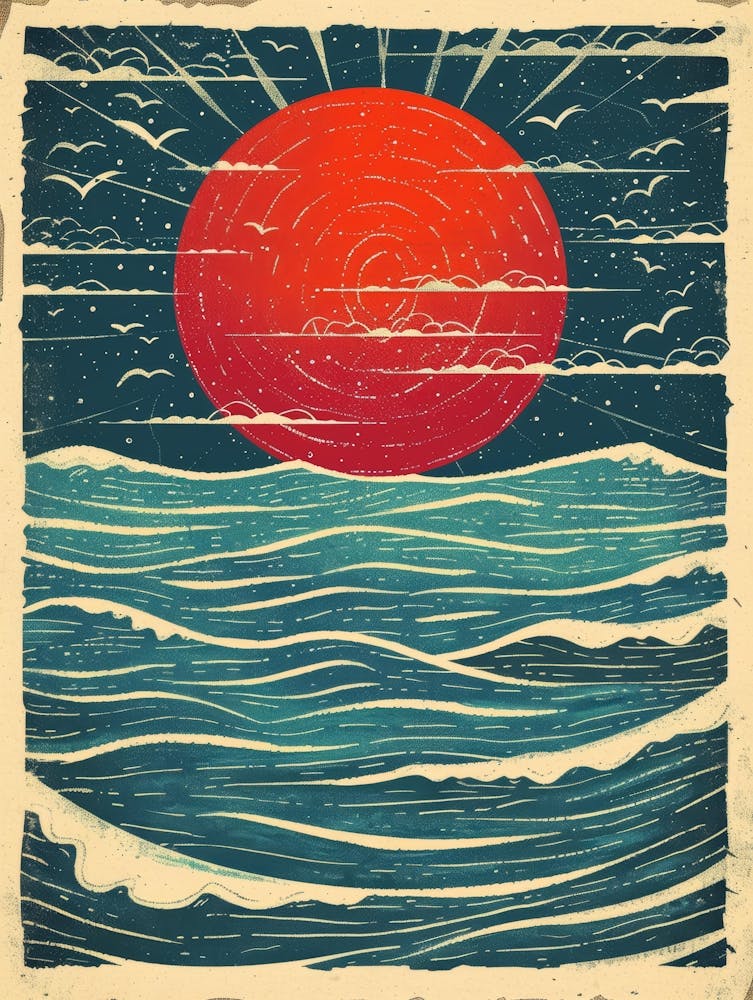 Sunset Over The Ocean 85