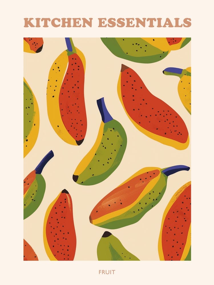 Fruit Pattern Illustration Poster