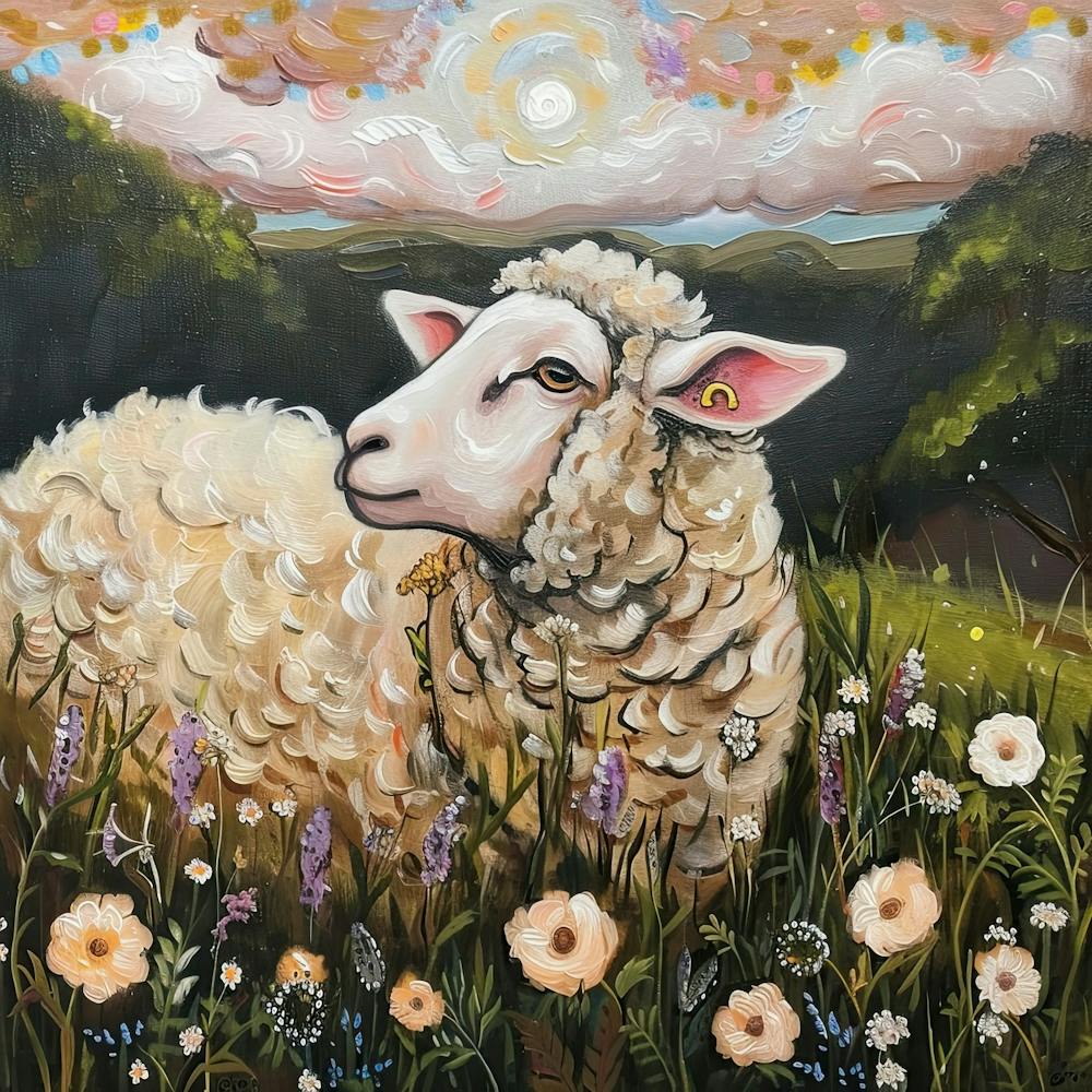 Sheep Fairycore Painting 4