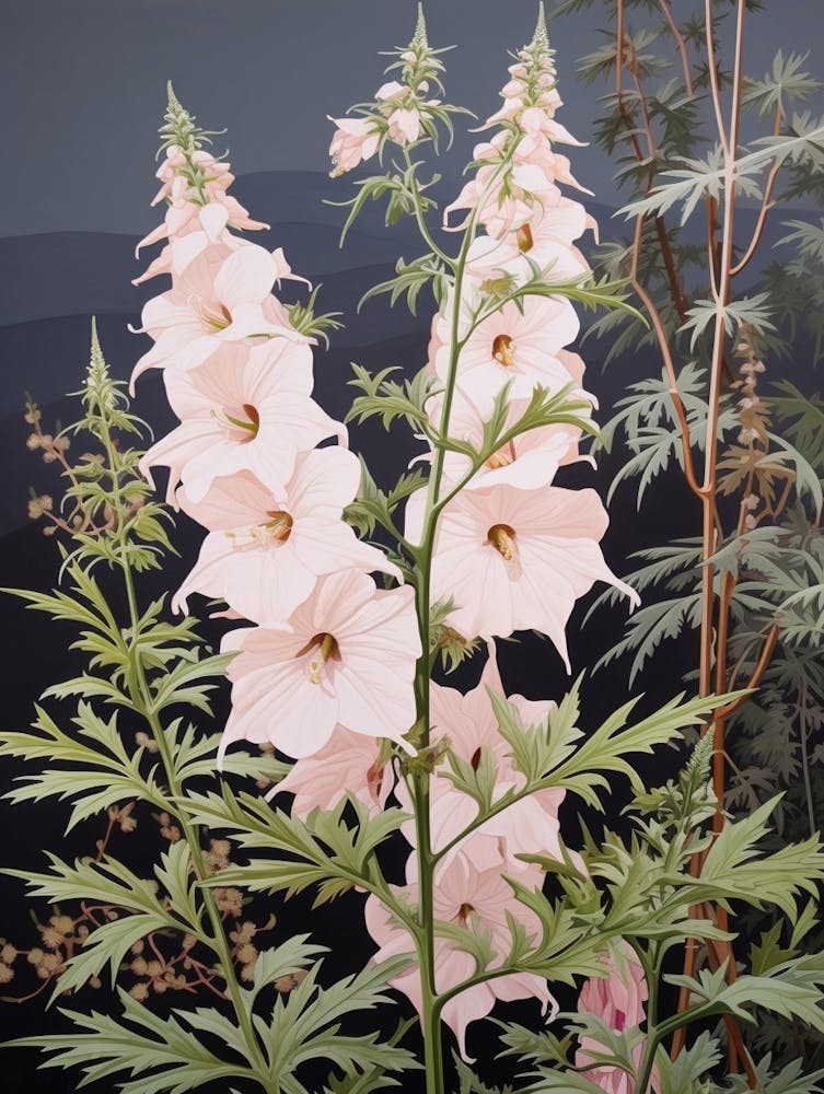 Flower Illustration Larkspur 3