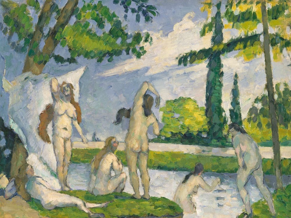 Bathers 1874, Paul Cezanne