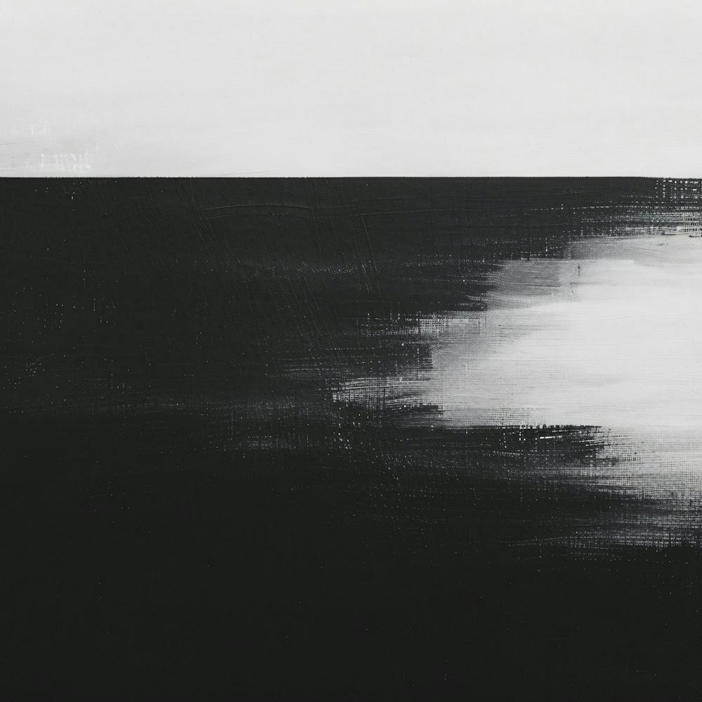 Peinture Abstraite, Noir Et Blanc