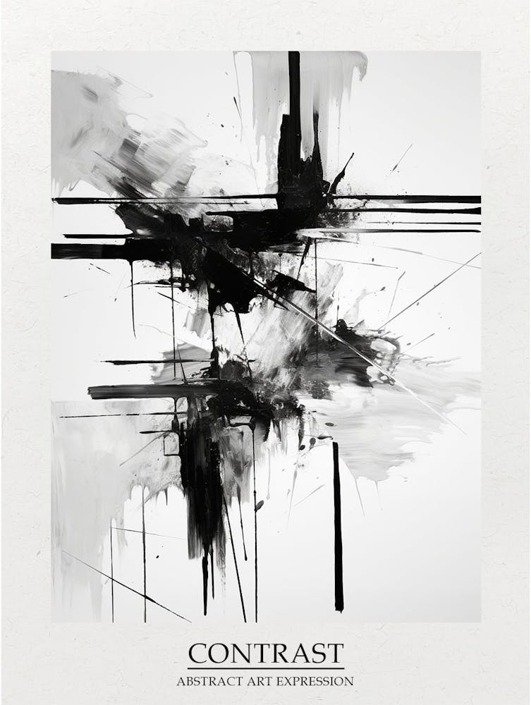 Abstrakt Schwarz-Weiß Kontrast 3 Poster