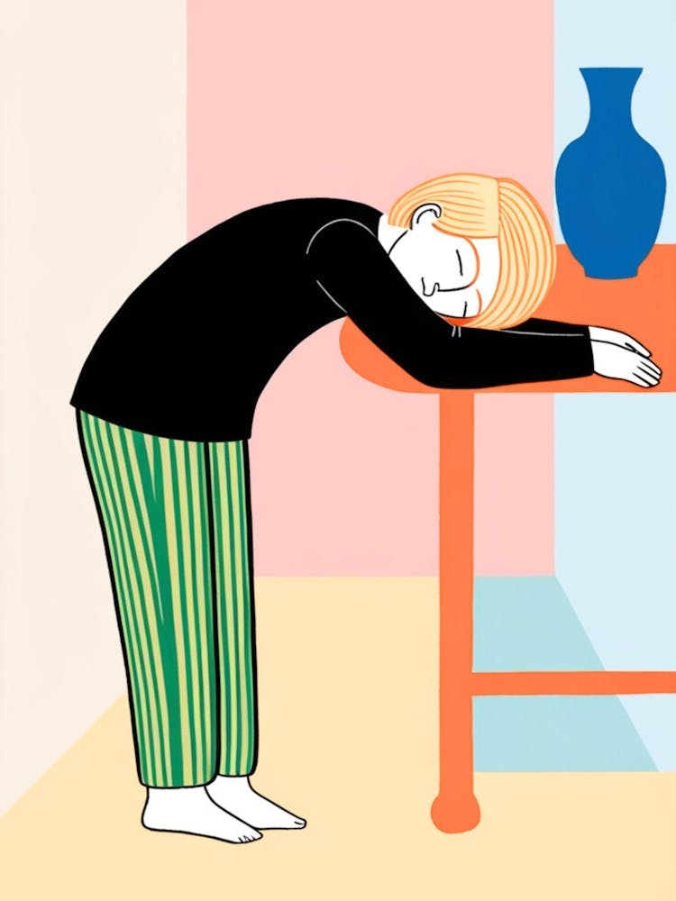 Illustration Of A Sleeping Woman