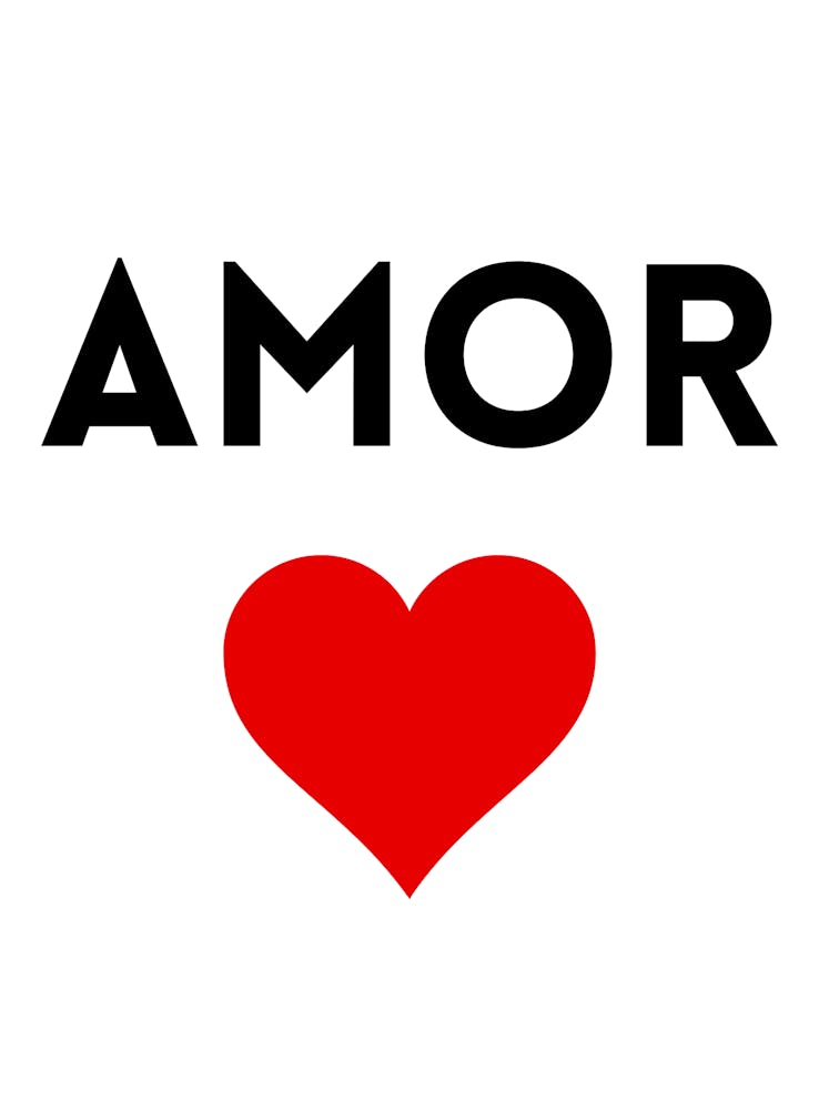 Amor Heart Love Print