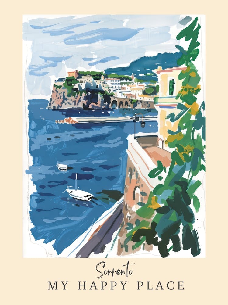 My Happy Place Sorrento 3 Travel Poster