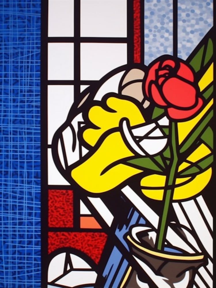 Lisianthus Flower Still Life  1 Pop Art Style