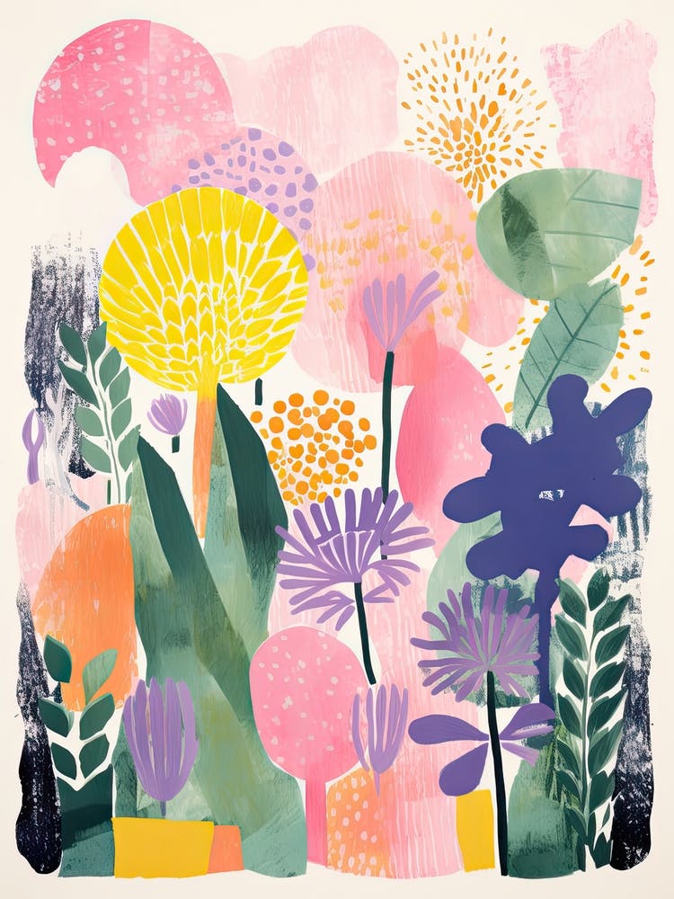 Colourful Botanical Risograph Style 16