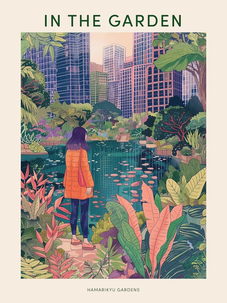 In The Garden Poster Hamarikyu Gardens Japan 1