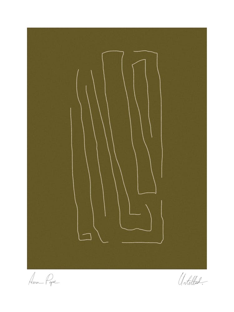 Abstract Composition On Olive Green