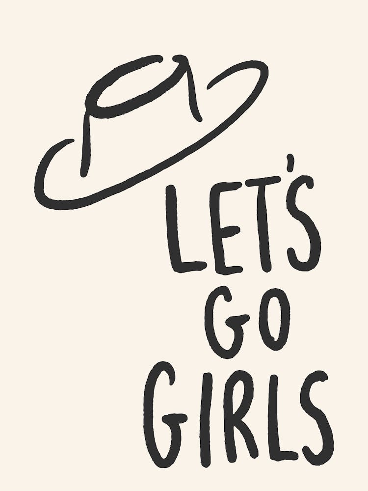 Let'S Go Girls black and cream cowboy hat