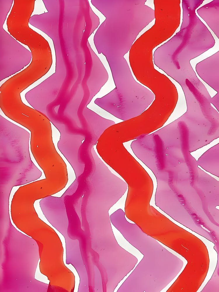 Pink Wavy Lines